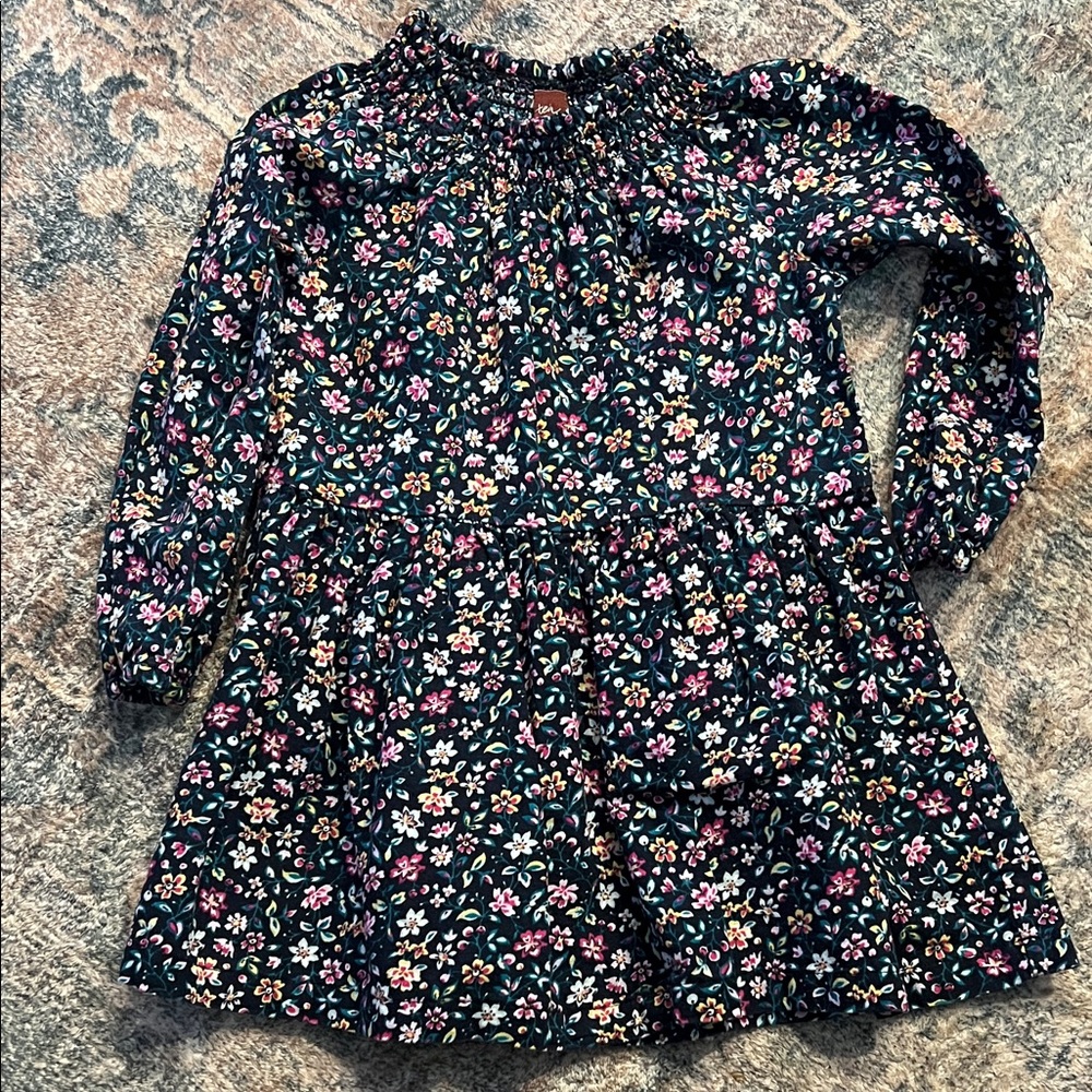 Tea Collection Floral Kids Dress - Multicolor